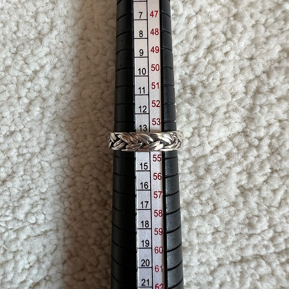 925 Sterling Silver braided band ring